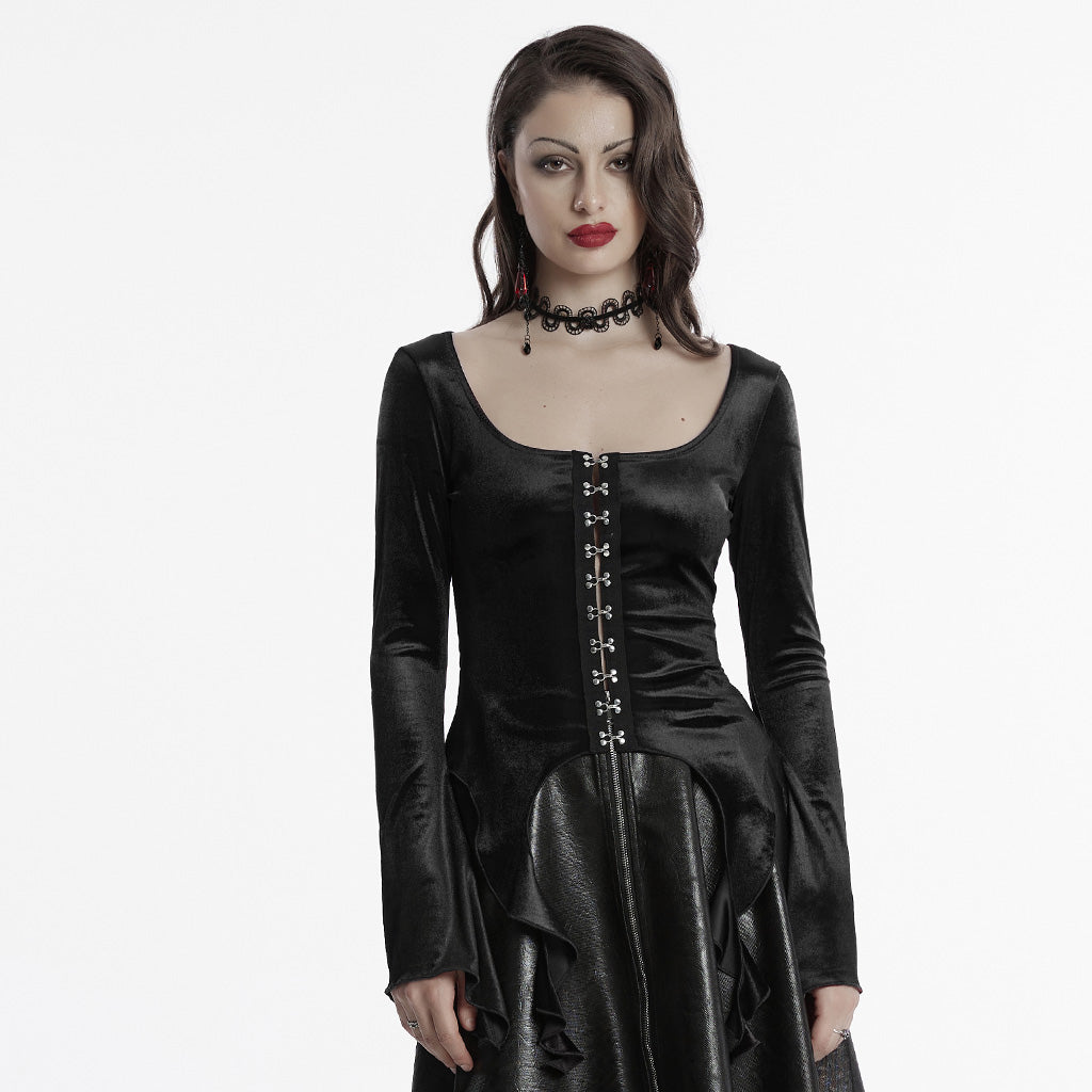 Goth Gradient Printed Velvet T-shirt– Punkravestore