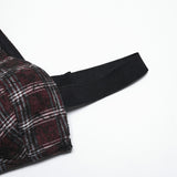 Punk gradient plaid vest