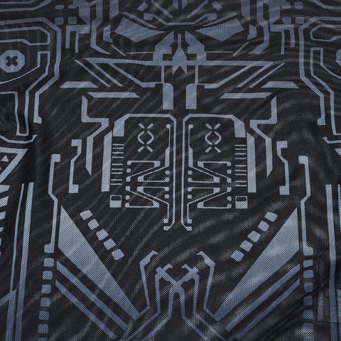 Cyber Skull Gradient Printed T-shirt