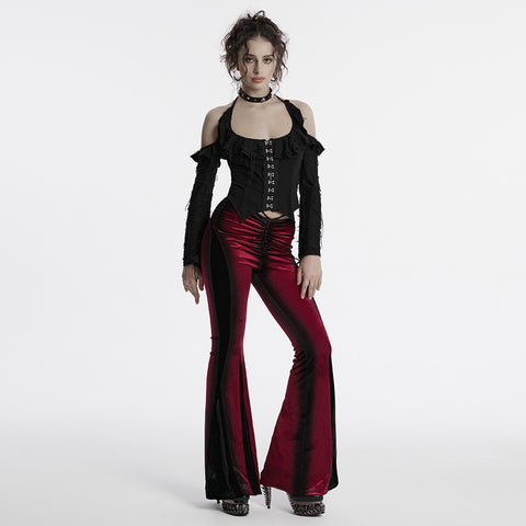 Sexy Ruffled Daily Gothic T-shirt