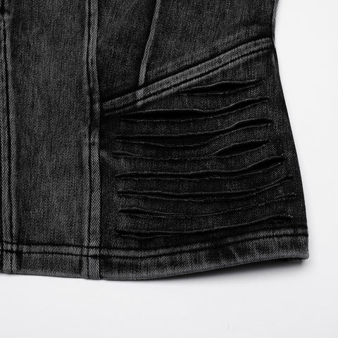 Apocalypse punk denim T-shirt