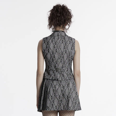 Goth Academy style lapel vest