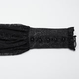 Goth lantern sleeve jacquard shirt