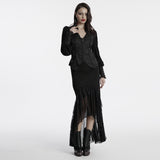 Goth lantern sleeve jacquard shirt