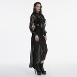 Goth lace transparent shirt