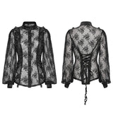 Goth lace transparent shirt