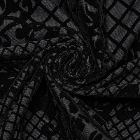 Goth Flocking Mesh Coat