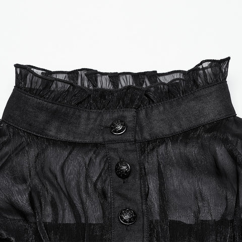 Goth pullover chiffon shirt