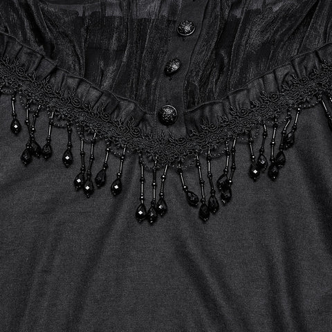 Goth pullover chiffon shirt