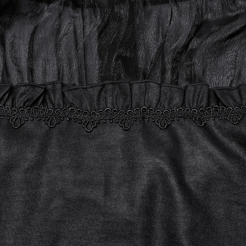 Goth pullover chiffon shirt
