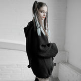 Velvet clown hat backpack doll Medium-length coat