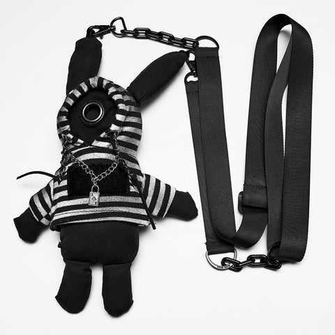 Velvet clown hat backpack doll Medium-length coat
