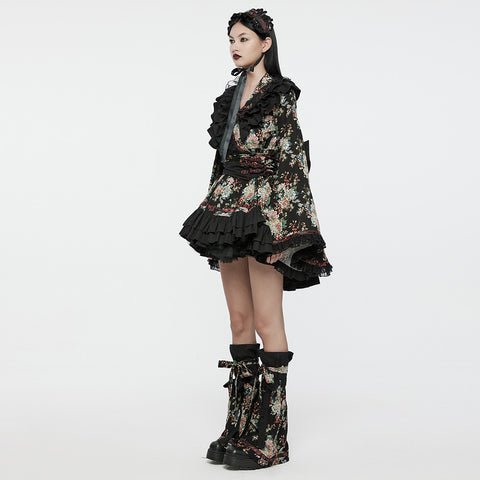 Sweet printed kimono set