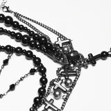 Goth Cross Priest tassel headwear