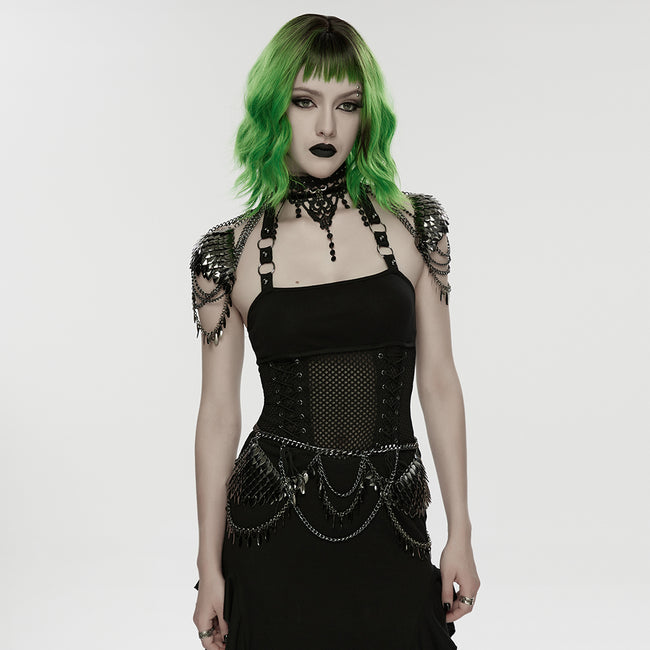 Punk metal blade waist chain