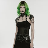Punk metal blade waist chain
