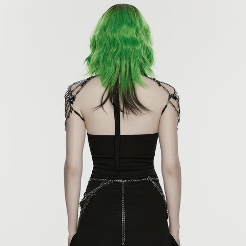 Punk metal blade waist chain