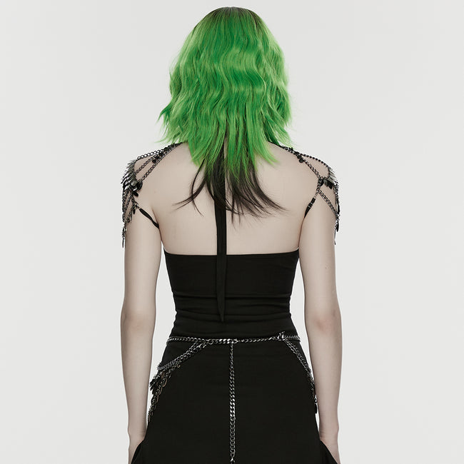 Punk metal blade waist chain