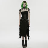 Punk metal blade waist chain