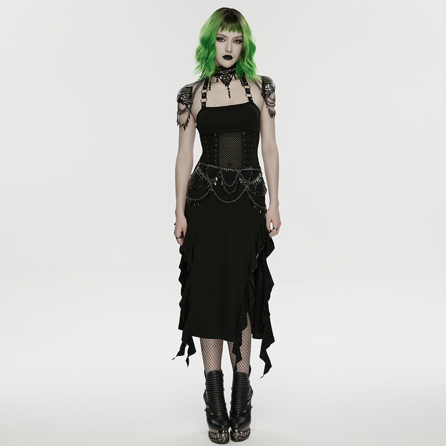 Punk metal blade waist chain