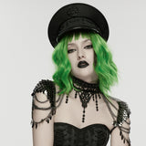 Punk lace leaf necklace