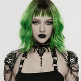 Punk lace leaf necklace
