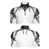 Punk lace leaf necklace