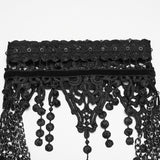 Punk lace leaf necklace
