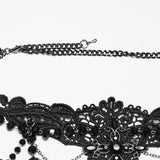Goth Cross Lace Necklace