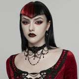 Goth Cross Lace Necklace