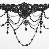 Goth Cross Lace Necklace