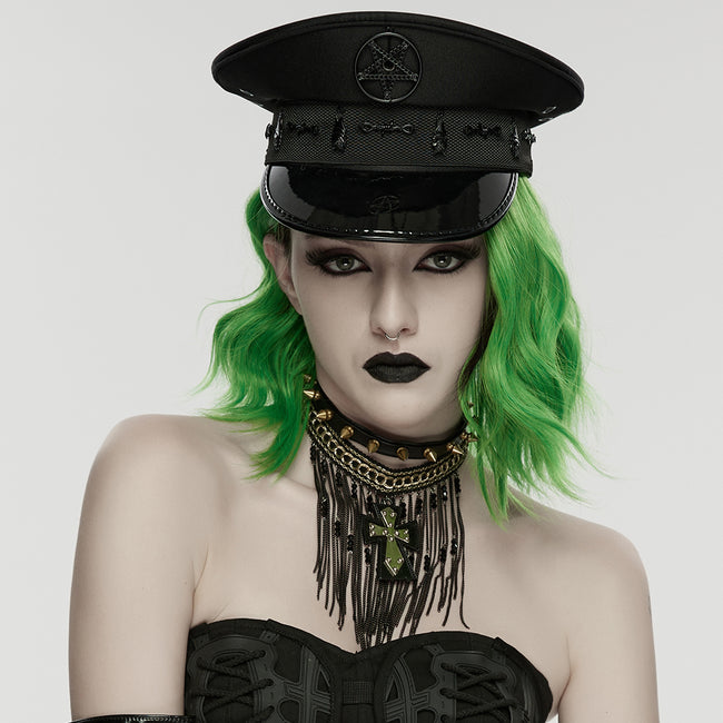 Punk Dark Military Hat