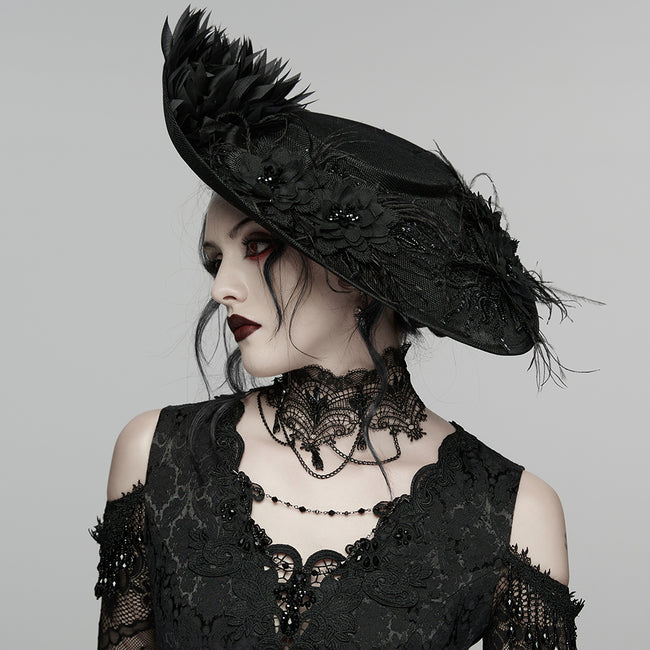 Goth retro tea party hat