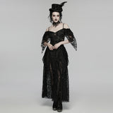 Goth retro feather formal hat