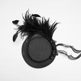 Goth Feather Ribbon format Hat