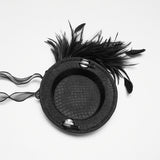 Goth Feather Ribbon format Hat