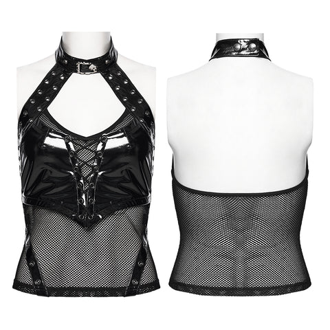 Punk structured hollow vest