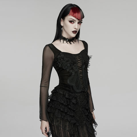Goth embroidery T-shirt
