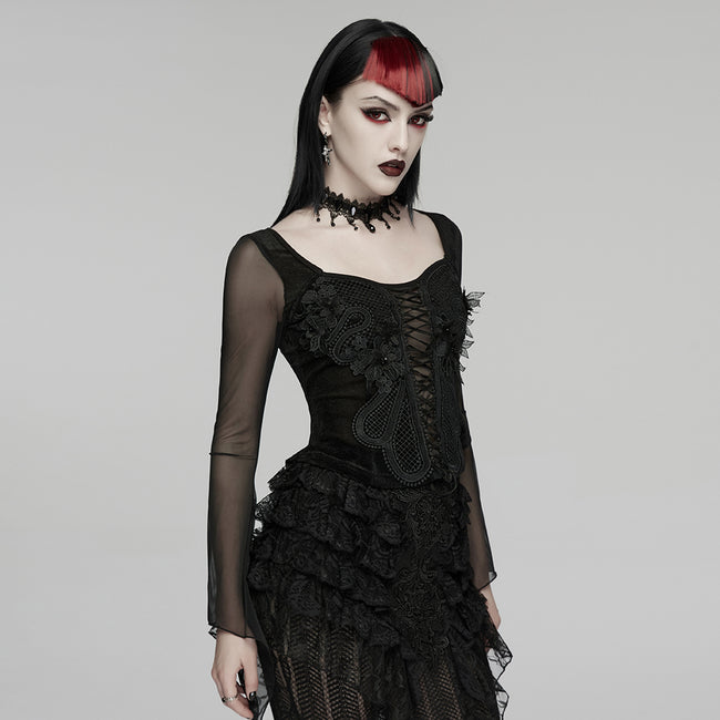 Goth embroidery T-shirt