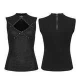 Punk hollow studed vest