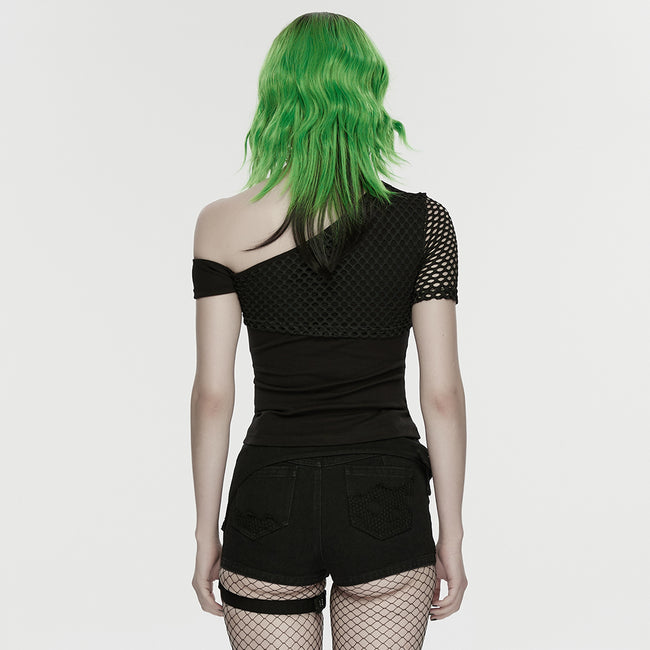 Punk Slant Shoulder T-shirt