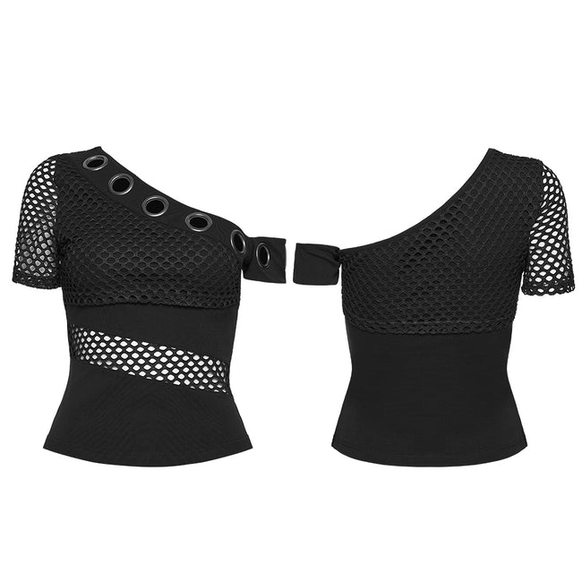 Punk Slant Shoulder T-shirt