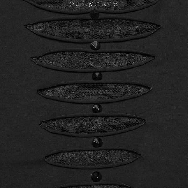 Punk Mesh Perspective Short Sleeve T-shirt