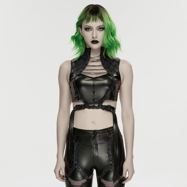 Cyberpunk leather top