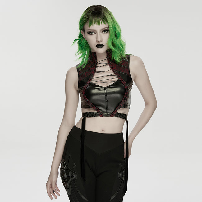 Cyberpunk leather top