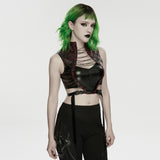 Cyberpunk leather top