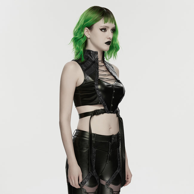 Cyberpunk leather top