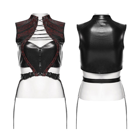 Cyberpunk leather top
