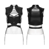 Cyberpunk leather top