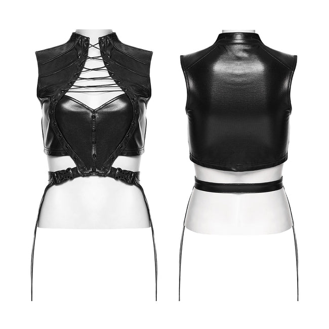 Cyberpunk leather top